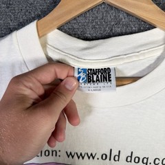 Vintage Quote Shirt Mens XL White 90s Funny Dog Computer Tech Cartoon USA