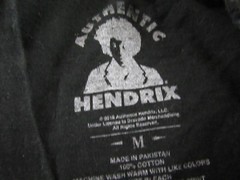 JIMI HENDRIX Peace Sign American Flag Psychedelic Rock Black T Shirt Size M