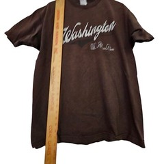 Washington USA Brown Large Graphic Tee Y2K Retro Alstyle Apparel Activewear