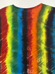Artisan Handmade Tie Dye Adult T-Shirt Size Large Unique Rainbow Design Tee NEW