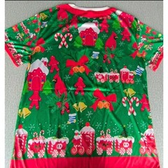 Mens Christmas Short Sleeve 3D Graphic Print T-Shirt Funny Neck Tie Size XXL