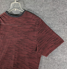 Nike AOP Shirt Mens XL Maroon Dri-Fit Spell Out All Over Print Short Sleeve