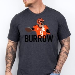 BURROW 9 | Cincinnati Football Soft Ring Spun Pre-Shrunk Cotton T-Shirt