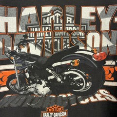 Harley Davidson t shirt Mens Size Y2K Faded Black Motorcycle Concord NC