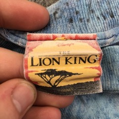 Vintage Lion King Shirt Mens XL Blue Simba Silhouette Graphic AOP Disney 90s