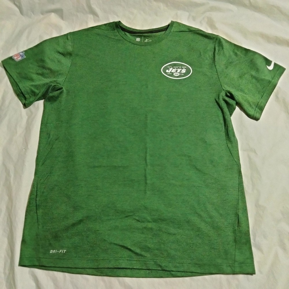 Nike New York Jets T-shirt Sz XL NFL On Field Apparel The Nike Tee Dri-fit Green