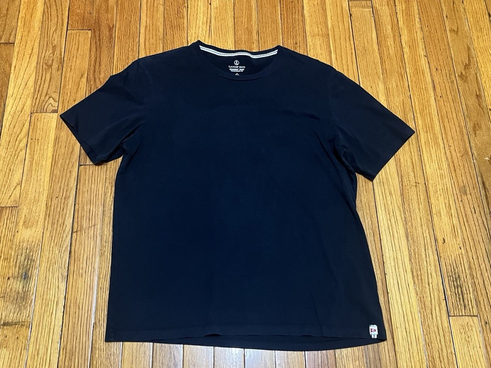 Lands’ End Seaworn Crew Traditional Fit T-Shirt Black Men’s M 38-40