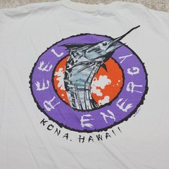 Crazy Shirts Kona Hawaii Reel Energy Marlin Graphic Tee Large (see photo)