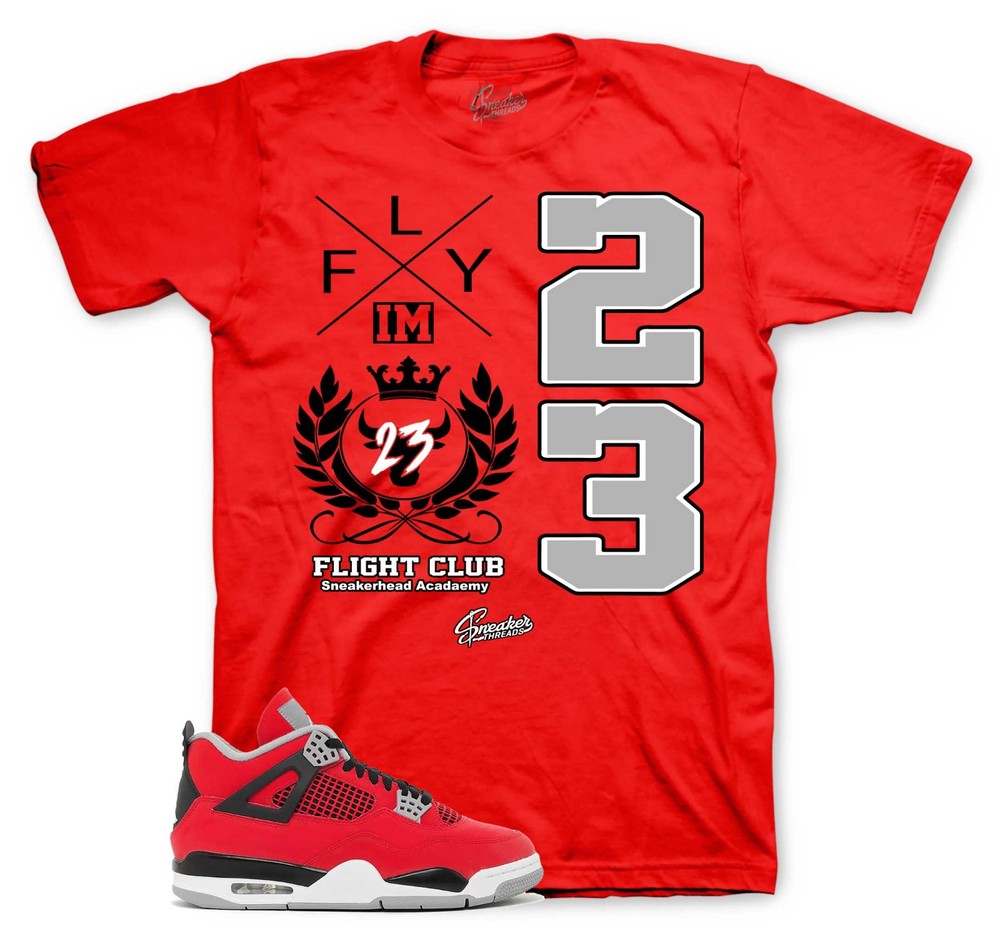 Shirt To Match AJ Retro 4 Toro Bravo AJ4 – Flight Crest Sneaker Tee