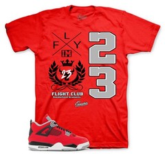 Shirt To Match AJ Retro 4 Toro Bravo AJ4 – Flight Crest Sneaker Tee
