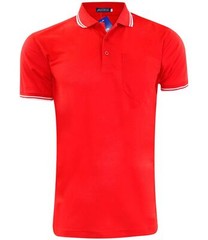 Mens Polo Shirt Cotton Pique Pocket Men Ribbed Tipping Collar PK T Shirt Summer
