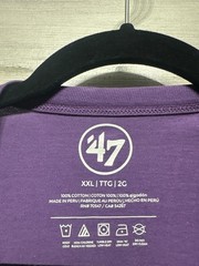 ’47 Los Angeles Lakers T-Shirt Mens XXL Purple Distressed Graphic NBA Tee EUC