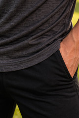 Crew Neck Gym Men’s Muscle Slim Fit T Shirt Streetwear Solid Colors