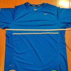 Mens Nike Dri-Fit UV Miler Reflective Running Shirt sz.XL Blue NWT Breathable