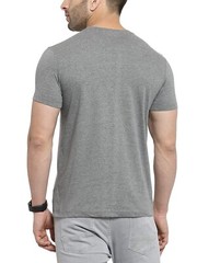 Men’s Classic Solid Plain Cotton Round Hem Scallop Essentials Tshirt S-2XL