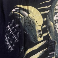 Nike Air Max 90 Ribcage Shirt Men L Loose Short Fit Skeleton Grunge Logo Punk