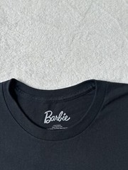 Barbie Mens Black ShortSleeve Crewneck Logo Graphic T- shirt Size XL (46-48) NEW