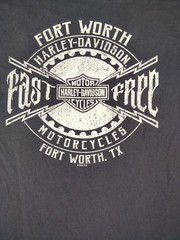 Harley Davidson Skull Shirt Mens Large Black Fort Worth Fast Free Biker TX