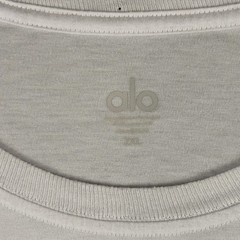 Alo Shirt Mens 2XL White Tagless Tri Blend Jersey Crewneck Tee T-Shirt Soft