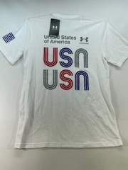 NWT Under Armour Men’s Freedom Banner T-Shirt USA White Size Large UA4