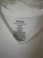 Polo Ralph Lauren Men’s XL White V-Neck Short Sleeve Slim Fit Logo Tee