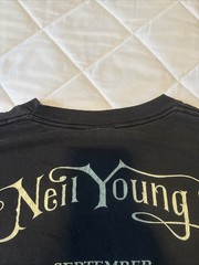 Vintage 1992 Rare Neil Young Solo Harvest Moon Tour Shirt Small Black