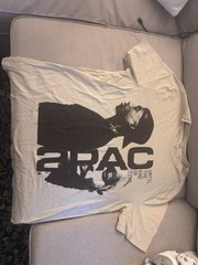 2Pac Tupac Shakur Until The End Of Time Hip Hop Artist Graphic T-Shirt Beige – L