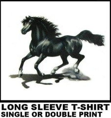 MORGAN OR ARAB OR FRIESIAN ? HORSE SHOW ART GALLOPING HORSE T-SHIRT WS318