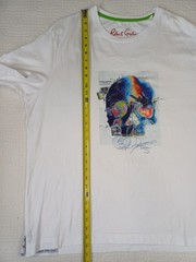 Robert Graham Skull Graphic T Shirt White Sz 3XL Mens Applique Embroidered EUC