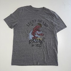 Lucky Brand T-Shirt Adult XL Gray Short Sleeve Graphic Tee