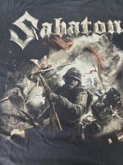 Sabaton The Last Stand Band Shirt Mens 2XL Double Sided Heavy Metal Tour Tee