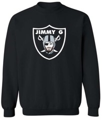 Jimmy Garoppolo Las Vegas Raiders Logo CREW HOODED SWEATSHIRT