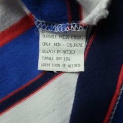 Vintage Levi’s Relaxed Fit T-Shirt Mens M White Blue Striped Crew Neck Comfort