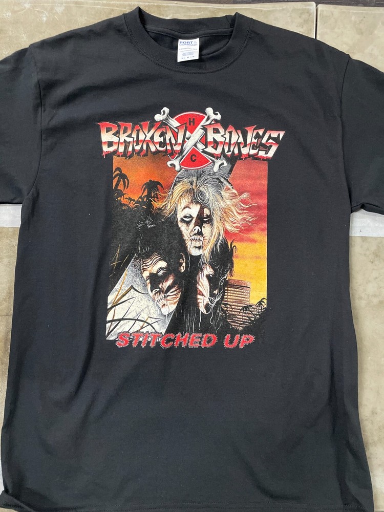 Broken Bones shirt punk thrash hardcore slayer discharge exploited GBH DRI TSOL