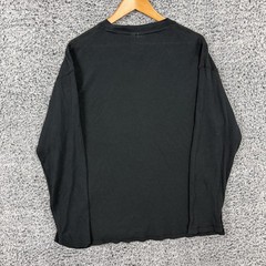Avirex Shirt Mens XL Black Warrior Graphic Thermal Waffle Knit Long Sleeve Tee
