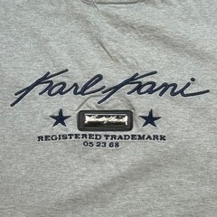 Karl Kani TShirt Sz XL Mens Gray Streetwear 90s Hip Hop Embroidered Logo Tee