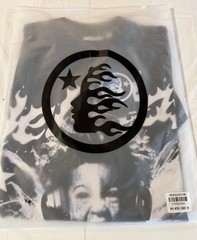 Hellstar Records Graphic Logo T-Shirt Black Cotton Jersey Crew Neck SS Mens M