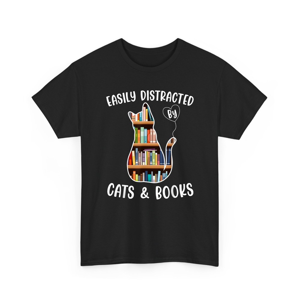 Cat Lover Book Reading Librarian Women Teacher Gift Men School Shirt