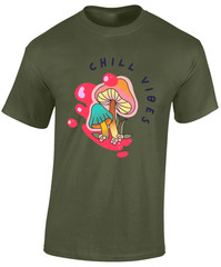 CHILL VIBES MENS T SHIRT FUNNY SUMMER HOLIDAY CLOTHING CASUAL NICE TOP