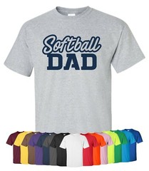 Personalized “Softball Dad” T-Shirt Size S-4XL parent team father girls custom