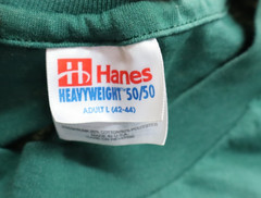 Vintage Hanes T shirt Heavyweights 50/50 Arkansas Deputy Sheriff Green Single L