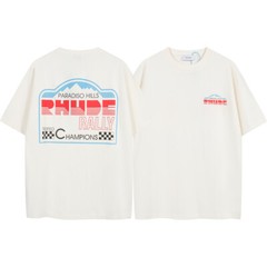 🎁🎁33Style Men Women RHUDE High Quality Cotton Short Sleeve Polo T-Shirt S-2XL