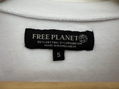 Free Planet Men’s Palm Tree Graphic Cotton Crewneck Short Sleeve Shirt White S