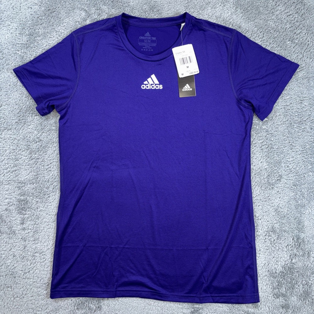 Adidas Mens Creator Tee, Sz Med, Purple/White