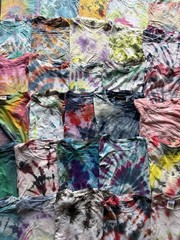 Lot of 30 Tie Dye Tees Reseller T Shirt Bundle Blank Mixed Sizes