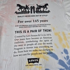 Levi’s Tie Dye Multicoloured Long Sleeve T Shirt Back Print Men’s Uk Size Medium