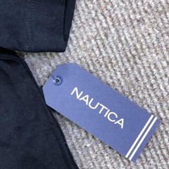 Nautica Shirt Mens Medium Blue Pocket Tee Tagless Cotton Crewneck Nautical