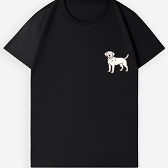 Minimalist Labrador Retriever Pocket T-Shirt Cute Dog Lover Casual Graphic Tee