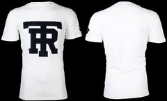 $79 TRUE RELIGION White UNIVERSITY OF TR Short Sleeve Applique Graphic T-shirt