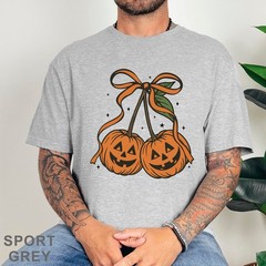 Pumpkin Cherries Autumn Girly Shirt, Halloween Pumpkin Shirt, Fall Theme, 203650
